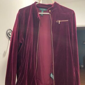 Burgundy polo Ralph Lauren Velvet Jacket